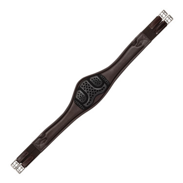 Sangle anatomique obstacle en cuir de veau Acavallo Marron foncé
