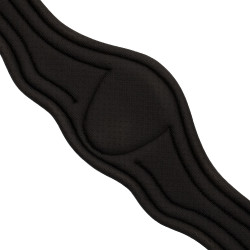 Sangle anatomique en cuir avec néoprène embossé et rembourré Equestro Marron foncé