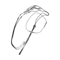 Enrênement Tiedeman en cuir avec martingale Equestro Noir
