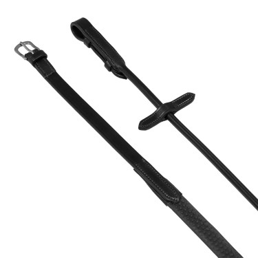 Rênes en cuir roulé avec caoutchouc pointillé 5/8 Acavallo Rênes en cuir roulé avec caoutchouc pointillé 5/8 Acavallo