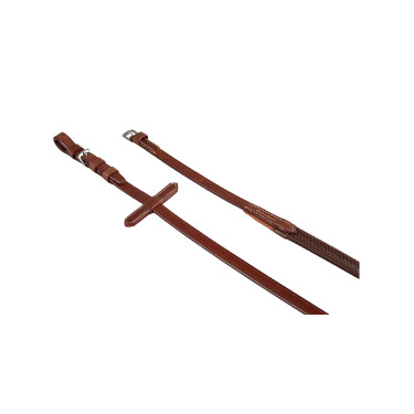 Rênes en cuir et caoutchouc Pascal Equestro Rênes en cuir et caoutchouc Pascal Equestro
