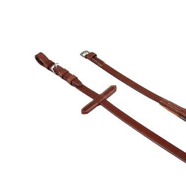 Rênes en cuir et caoutchouc Pascal Equestro Rênes en cuir et caoutchouc Pascal Equestro