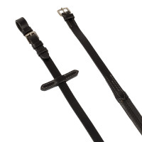 Rênes en cuir et caoutchouc avec boucles argentées (1,6 cm) Equestro Cognac Rênes en cuir et caoutchouc avec boucles argentées (1,6 cm) Equestro Cognac