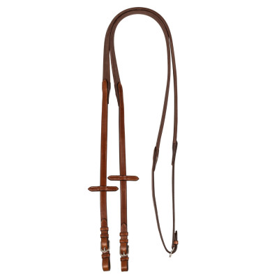 Rênes en cuir avec grip en caoutchouc 5/8" Acavallo Cognac