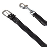 Rênes allemandes en cuir souple et corde en nylon Acavallo Noir Rênes allemandes en cuir souple et corde en nylon Acavallo Noir