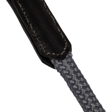 Rênes allemandes en cuir souple et corde en nylon Acavallo Rênes allemandes en cuir souple et corde en nylon Acavallo