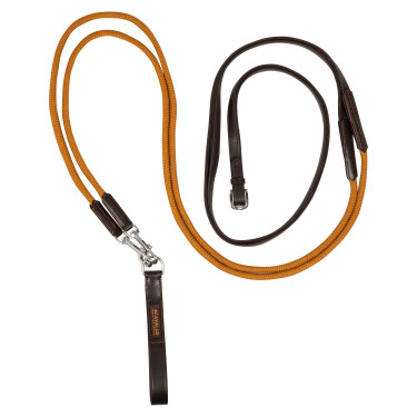 Rênes allemandes en cuir souple et corde en nylon Acavallo Rênes allemandes en cuir souple et corde en nylon Acavallo
