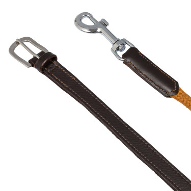 Rênes allemandes en cuir souple et corde en nylon Acavallo Rênes allemandes en cuir souple et corde en nylon Acavallo