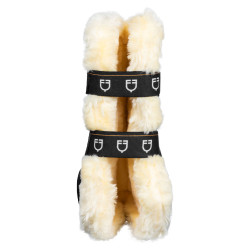 Guêtres en mouton synthétique avec fermeture rapide Equestro Noir Guêtres en mouton synthétique avec fermeture rapide Equestro Noir