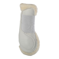 Guêtres en cuir écologique avec double velcro Acavallo Blanc