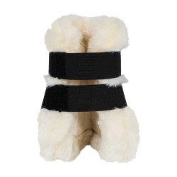 Protège-boulets en TPU et mouton synthétique Ruby Equestro Marron