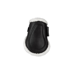 Protège-boulets en cuir écologique avec double velcro Acavallo Noir Protège-boulets en cuir écologique avec double velcro Acavallo Noir