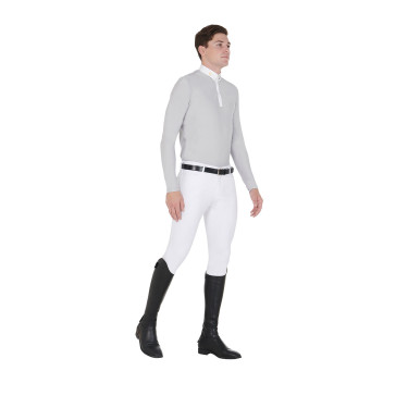 Polo manches longues en tissu polaire technique homme Warm+ Equestro Polo manches longues en tissu polaire technique homme Warm+ Equestro
