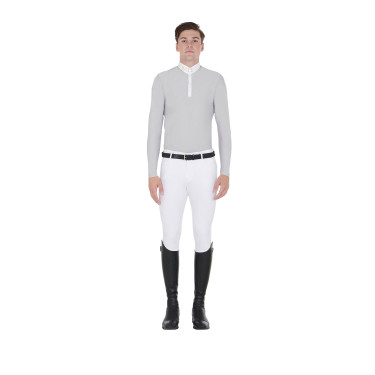 Polo manches longues en tissu polaire technique homme Warm+ Equestro Polo manches longues en tissu polaire technique homme Warm+ Equestro