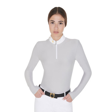 Polo manches longues en tissu polaire technique femme Warm+ Equestro Polo manches longues en tissu polaire technique femme Warm+ Equestro