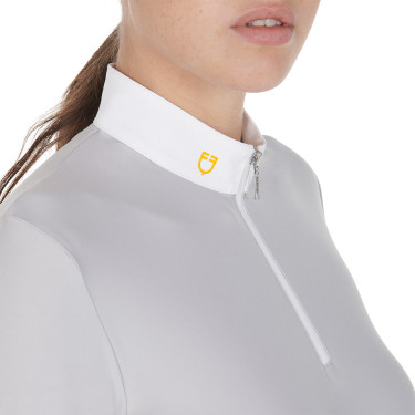 Polo manches longues en tissu polaire technique femme Warm+ Equestro Polo manches longues en tissu polaire technique femme Warm+ Equestro