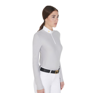 Polo manches longues en tissu polaire technique femme Warm+ Equestro Polo manches longues en tissu polaire technique femme Warm+ Equestro