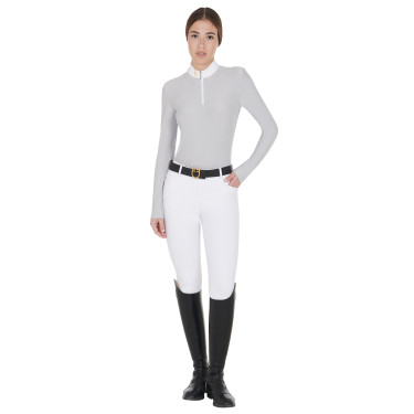 Polo manches longues en tissu polaire technique femme Warm+ Equestro Polo manches longues en tissu polaire technique femme Warm+ Equestro