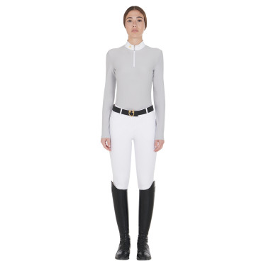 Polo manches longues en tissu polaire technique femme Warm+ Equestro Polo manches longues en tissu polaire technique femme Warm+ Equestro