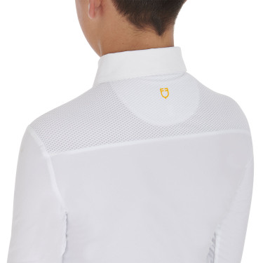 Polo de concours garçon manches longues avec boutons Equestro Polo de concours garçon manches longues avec boutons Equestro