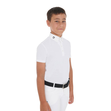 Polo de concours garçon cintré manches courtes 4 boutons Arsen Equestro Polo de concours garçon cintré manches courtes 4 boutons Arsen Equestro