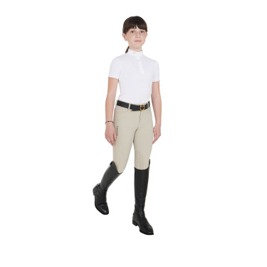 Polo de concours respirant fille cintré manches courtes Clara Equestro Polo de concours respirant fille cintré manches courtes Clara Equestro