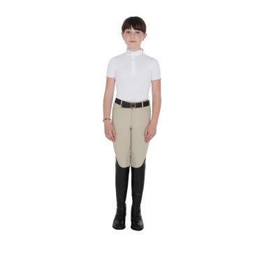 Polo de concours respirant fille cintré manches courtes Clara Equestro Polo de concours respirant fille cintré manches courtes Clara Equestro