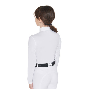 Polo de concours fille anti-UV cintré manches longues avec fermeture éclair Anahid Equestro Polo de concours fille anti-UV cintré manches longues avec fermeture éclair Anahid Equestro
