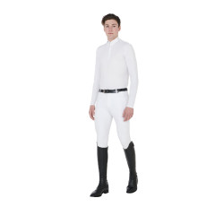 Polo de concours manches longues homme Nestor Equestro Blanc Polo de concours manches longues homme Nestor Equestro Blanc
