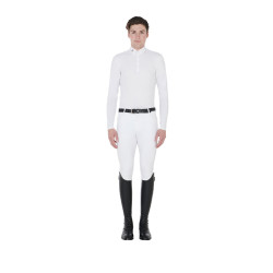 Polo de concours manches longues homme Nestor Equestro Blanc Polo de concours manches longues homme Nestor Equestro Blanc