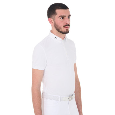 Polo de concours manches courtes homme en tissu technique respirant Hunt Equestro Polo de concours manches courtes homme en tissu technique respirant Hunt Equestro