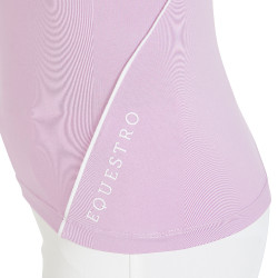 Polo d'entraînement technique manches courtes enfant avec fermeture éclair Equestro Lilas Bleu Polo d'entraînement technique manches courtes enfant avec fermeture éclair Equestro Lilas Bleu