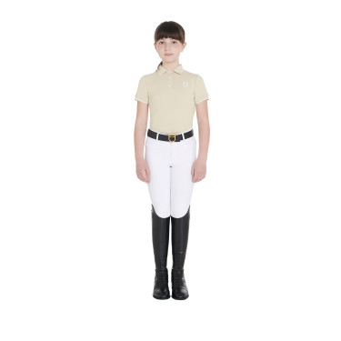 Polo d'entraînement technique enfant en tissu antibactérien Equestro Polo d'entraînement technique enfant en tissu antibactérien Equestro