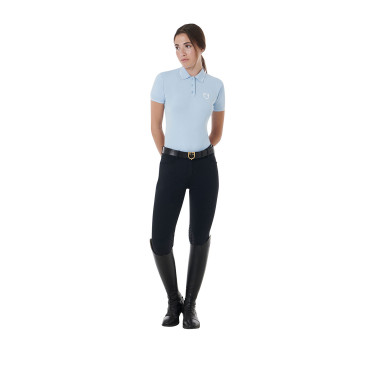 Polo d'entraînement ajusté en tissu respirant femme Equestro Polo d'entraînement ajusté en tissu respirant femme Equestro
