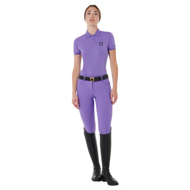 Polo d'entraînement ajusté en tissu respirant femme Equestro Polo d'entraînement ajusté en tissu respirant femme Equestro