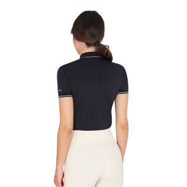 Polo d'entraînement ajusté en tissu respirant femme Equestro Polo d'entraînement ajusté en tissu respirant femme Equestro