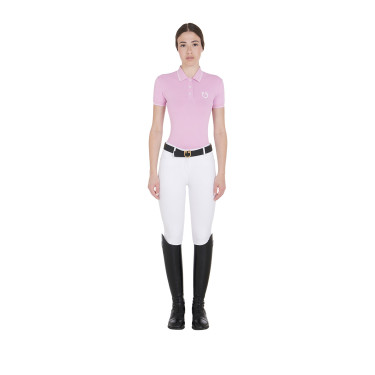 Polo d'entraînement ajusté en tissu respirant femme Equestro Polo d'entraînement ajusté en tissu respirant femme Equestro