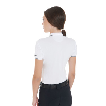 Polo d'entraînement ajusté en tissu respirant femme Equestro Polo d'entraînement ajusté en tissu respirant femme Equestro