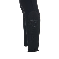 Pantalon taille haute avec grip intégral femme Equestro Noir