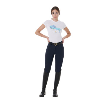Pantalon taille haute avec grip intégral femme Equestro Marine Bleu marine Pantalon taille haute avec grip intégral femme Equestro Marine Bleu marine
