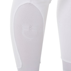 Pantalon taille haute avec grip intégral femme Equestro Blanc