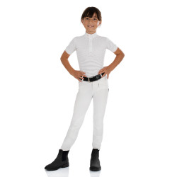 Pantalon jodhpur enfant Leilani en matériau stretch Equestro Blanc Pantalon jodhpur enfant Leilani en matériau stretch Equestro Blanc