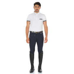 Pantalon homme Zeus avec grip genou en coton stretch Equestro Marine Bleu marine Pantalon homme Zeus avec grip genou en coton stretch Equestro Marine Bleu marine