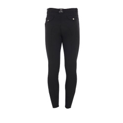 Pantalon homme Zefiro en coton stretch Equestro Noir