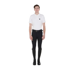 Pantalon homme Zefiro en coton stretch Equestro Noir