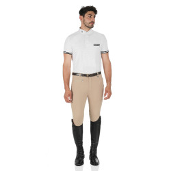 Pantalon homme Urano en coton stretch Equestro Beige Pantalon homme Urano en coton stretch Equestro Beige