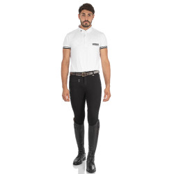 Pantalon homme Urano en coton stretch Equestro Noir Pantalon homme Urano en coton stretch Equestro Noir