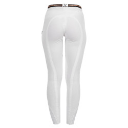 Pantalon femme Selene en coton stretch Equestro Blanc