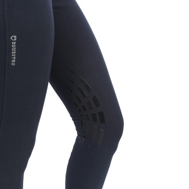 Pantalon femme Selene avec grip genou en coton stretch Equestro Pantalon femme Selene avec grip genou en coton stretch Equestro