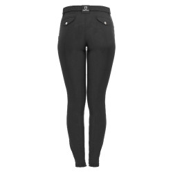 Pantalon femme Race en coton stretch Equestro Noir